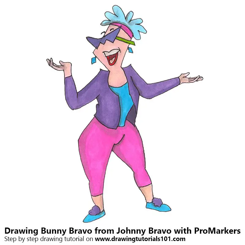 Bunny Bravo from Johnny Bravo Color Pencil Drawing
