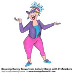 How to Draw Bunny Bravo from Johnny Bravo