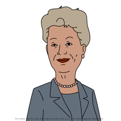 How to Draw Ann Richards from King of the Hill