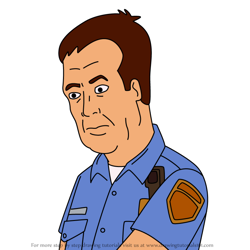 How to Draw Benson from King of the Hill