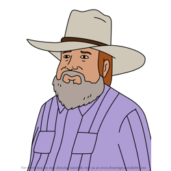 How to Draw Charlie Daniels from King of the Hill