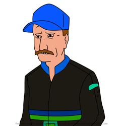 How to Draw Dale Earnhardt Sr. from King of the Hill