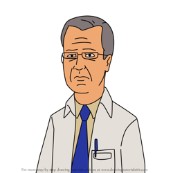 How to Draw Dr. Tate from King of the Hill