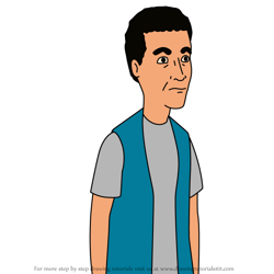 How to Draw Freddie Hakimi from King of the Hill