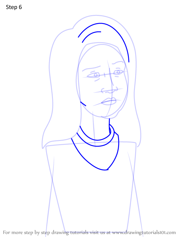 How to Draw Mary Ellen from King of the Hill (King of the Hill) Step by ...