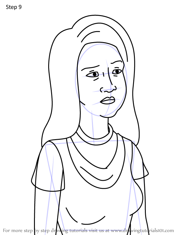 How to Draw Mary Ellen from King of the Hill (King of the Hill) Step by ...