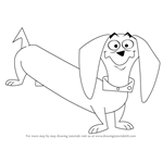 How to Draw Hot Dog from Krypto the Superdog