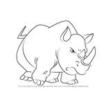 How to Draw Rhinoceros from Krypto the Superdog