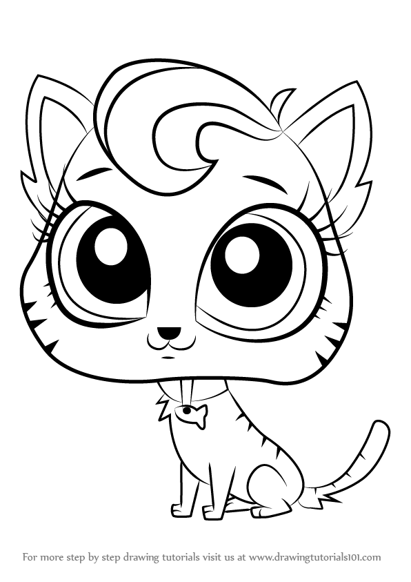 Learn How to Draw Meow-Meow from Littlest Pet Shop (Littlest Pet Shop ...