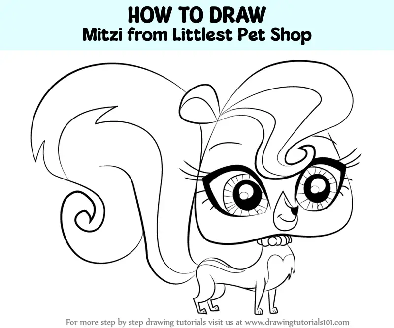 How to Draw Mitzi from Littlest Pet Shop (Littlest Pet Shop) Step by ...