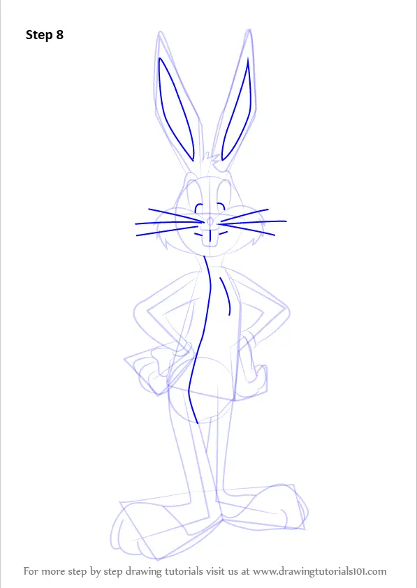 Learn How to Draw Bugs Bunny from Looney Tunes (Looney Tunes) Step by
