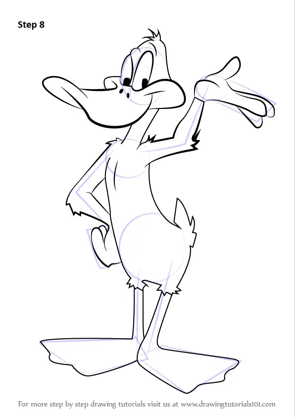 Learn How to Draw Daffy Duck from Looney Tunes (Looney Tunes) Step by Step  : Drawing Tutorials