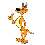 How to Draw Digeri Dingo from Looney Tunes