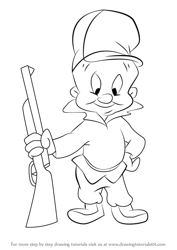 Learn How To Draw Elmer Fudd From Looney Tunes Looney Tunes Step By Step Drawing Tutorials