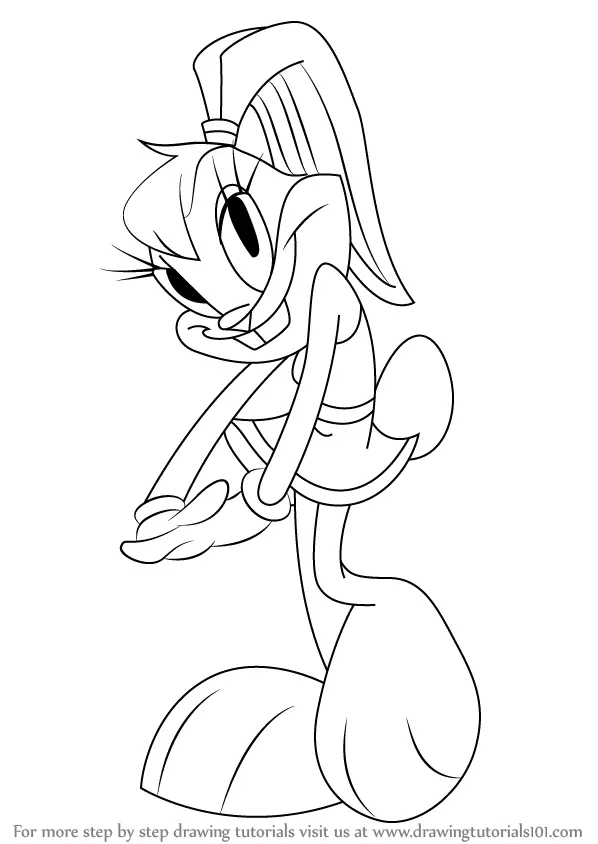 Learn How to Draw Lola Bunny from Looney Tunes (Looney Tunes) Step by