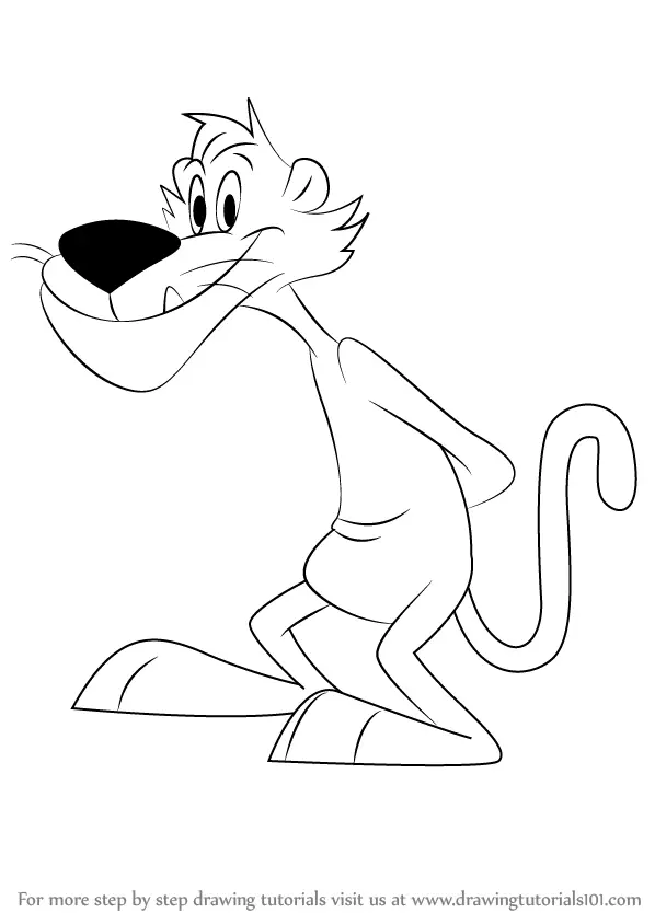Learn How to Draw Pete Puma from Looney Tunes (Looney Tunes) Step ...
