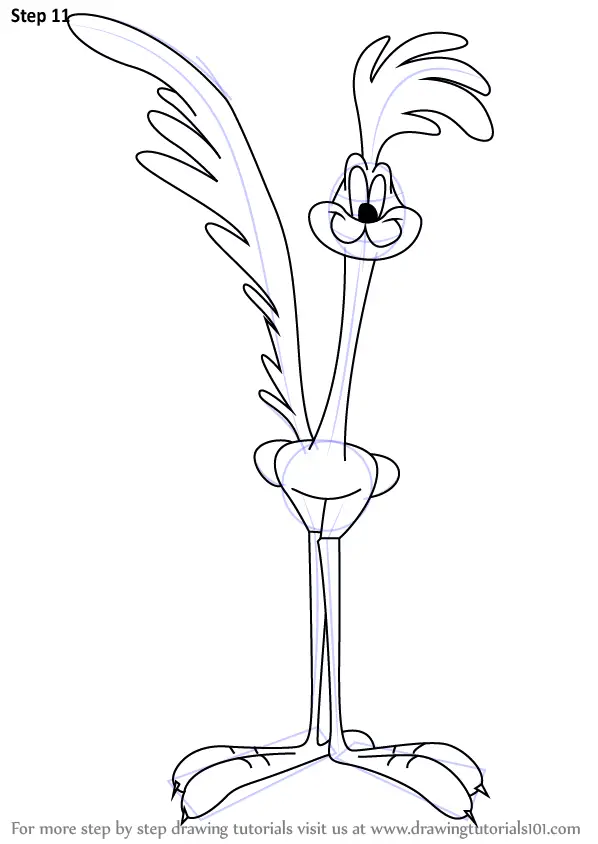 Learn How to Draw Road Runner from Looney Tunes (Looney Tunes) Step by Step  : Drawing Tutorials