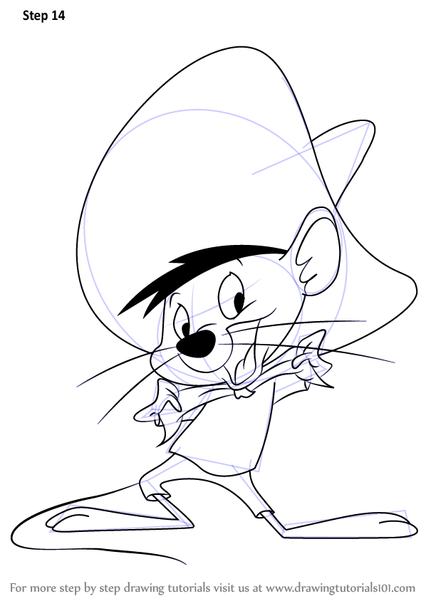 Step by Step How to Draw Speedy Gonzales from Looney Tunes