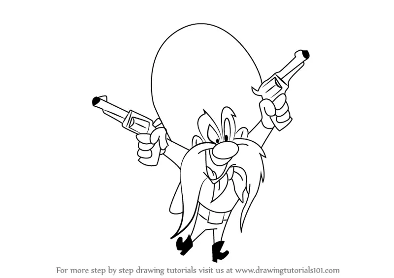 Learn How to Draw Yosemite Sam from Looney Tunes (Looney Tunes) Step by  Step : Drawing Tutorials