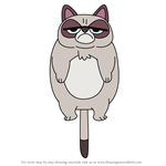 How to Draw Grumpy Cat from Looped