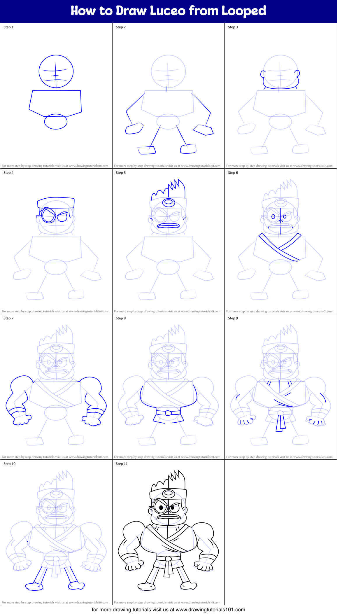 How to Draw Luceo from Looped Printable Step by Step