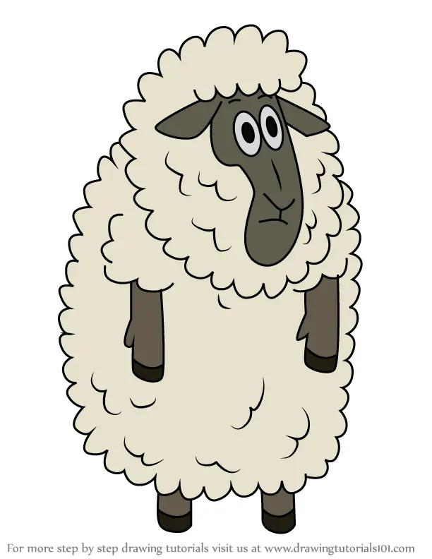 Learn How to Draw Sheep from Looped (Looped) Step by Step : Drawing  Tutorials