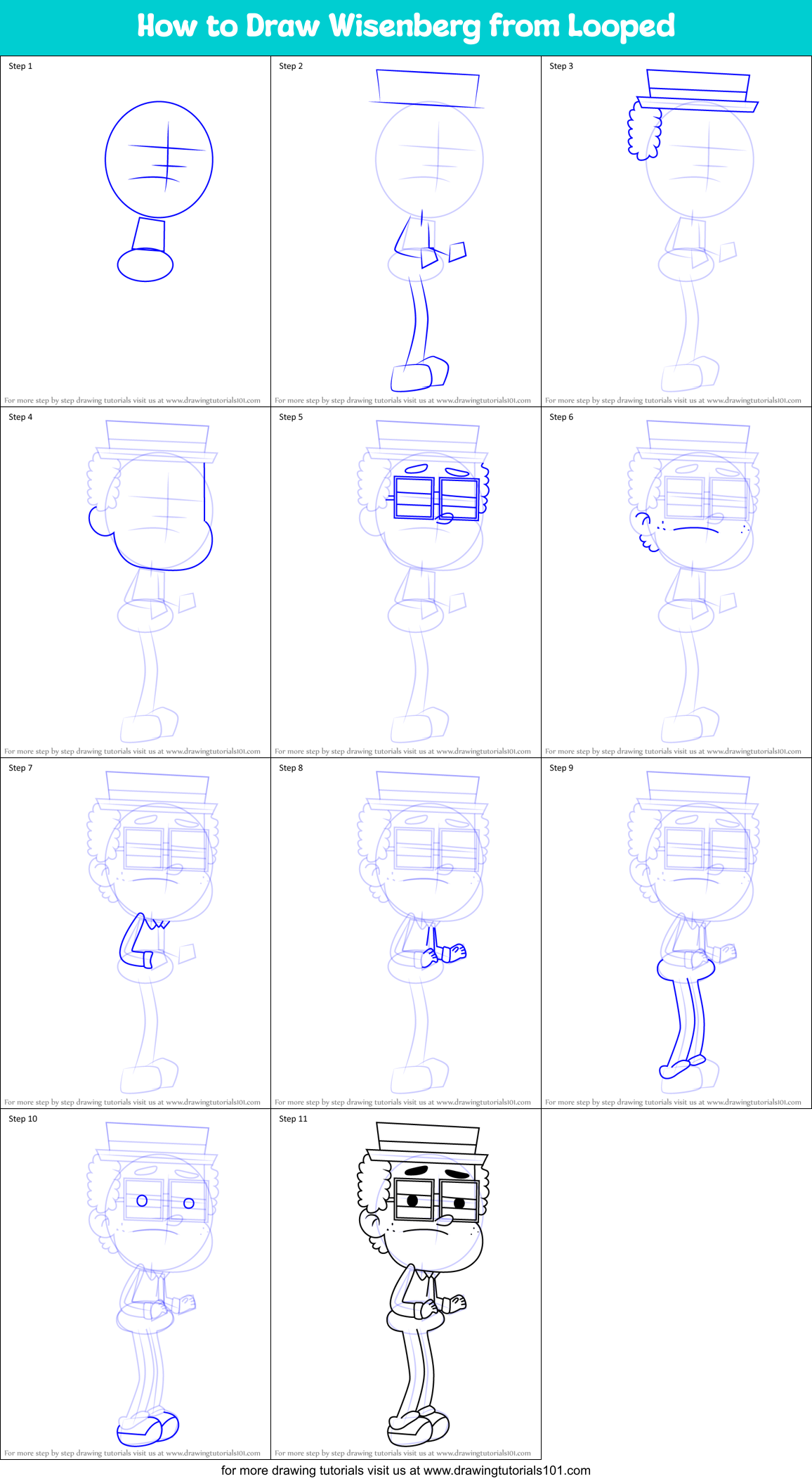 How to Draw Wisenberg from Looped Printable Step by Step