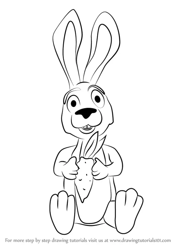Learn How to Draw Hare from Masha and the Bear (Masha and the Bear) Step by  Step : Drawing Tutorials