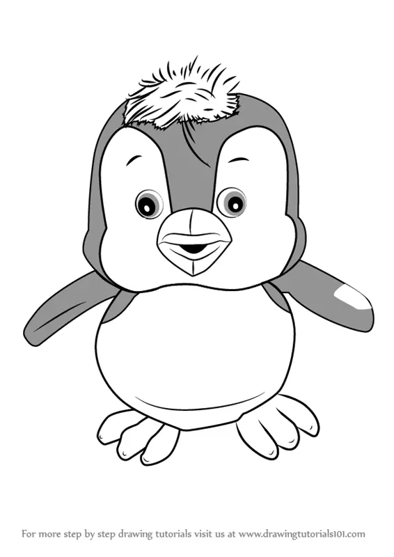 Learn How to Draw Penguin from Masha and the Bear (Masha and the Bear) Step  by Step : Drawing Tutorials