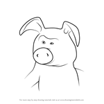 How to Draw Pig from Masha and the Bear