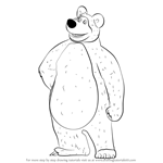 How to Draw The Bear from Masha and the Bear