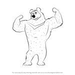 How to Draw The Black Bear from Masha and the Bear
