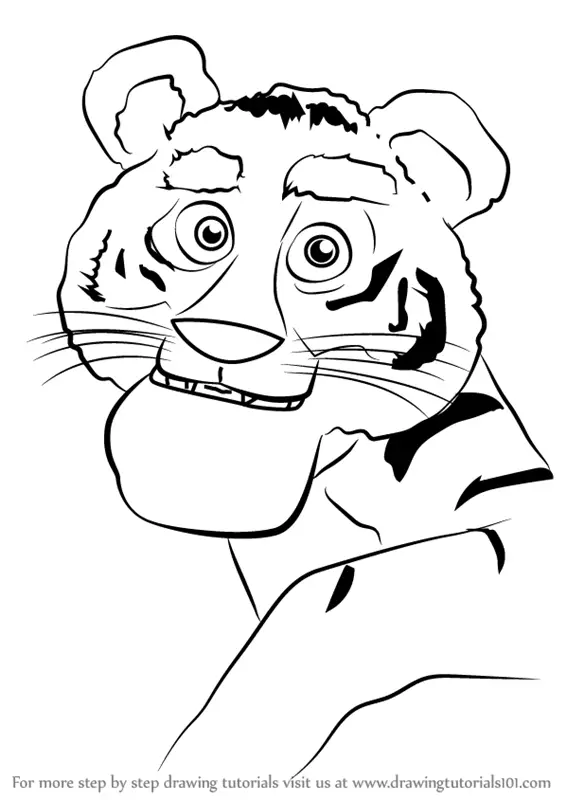Learn How to Draw Tiger from Masha and the Bear (Masha and the Bear) Step  by Step : Drawing Tutorials