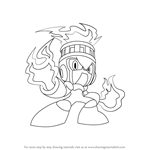 How to Draw Fire Man from Mega Man