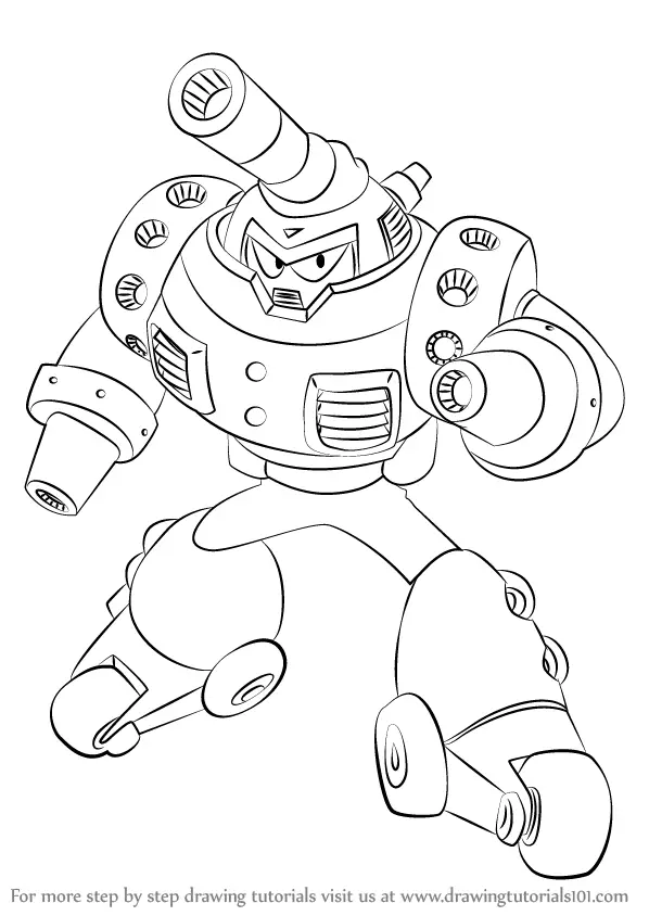 Learn How To Draw Mars From Mega Man (Mega Man) Step By Step : Drawing  Tutorials