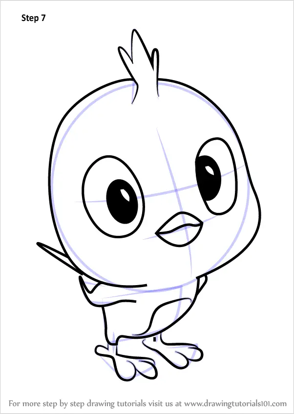 Learn How to Draw Baby Red Bird from Mickey Mouse Clubhouse (Mickey