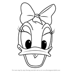 How to Draw Daisy Duck Face from Mickey Mouse Clubhouse