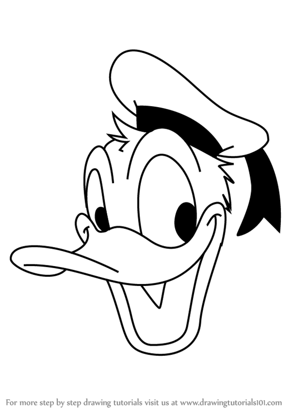 Donald Duck Face Coloring Page for Kids - Free Donald Duck Printable  Coloring Pages Online for Kids - ColoringPages101.com | Coloring Pages for  Kids