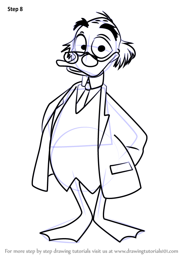 Learn How To Draw Ludwig Von Drake From Mickey Mouse Clubhouse Mickey Mouse Clubhouse Step By Step Drawing Tutorials