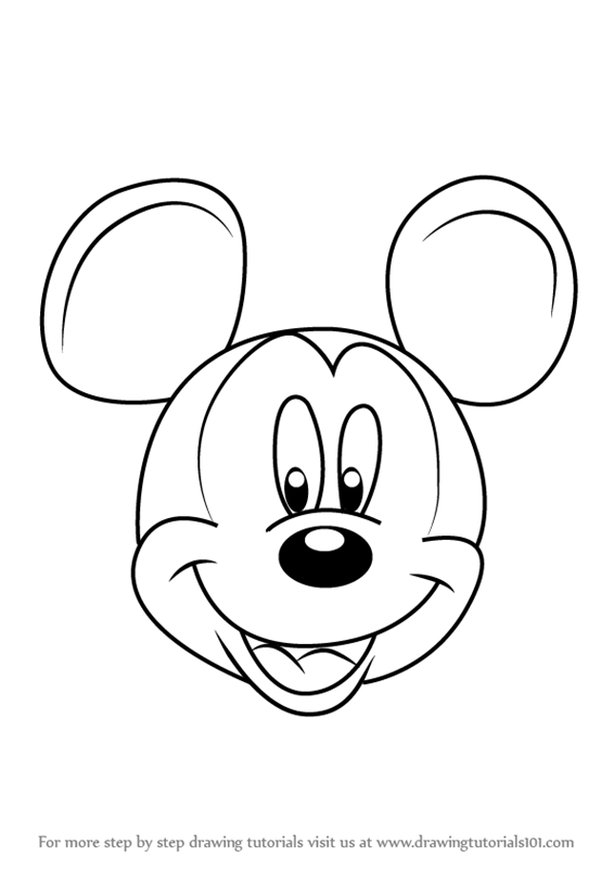 How to Draw Mickey Mouse Face from Mickey Mouse Clubhouse (Mickey Mouse ...