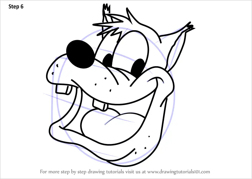 Learn How to Draw Pete Face from Mickey Mouse Clubhouse (Mickey Mouse
