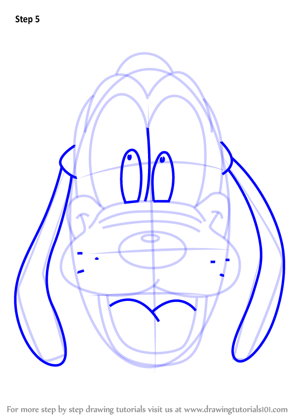 Learn How to Draw Pluto Face from Mickey Mouse Clubhouse (Mickey Mouse