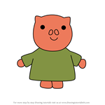 How to Draw Poppy Pig from Miffy and Friends