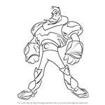 How to Draw Wildwing Flashblade from Mighty Ducks