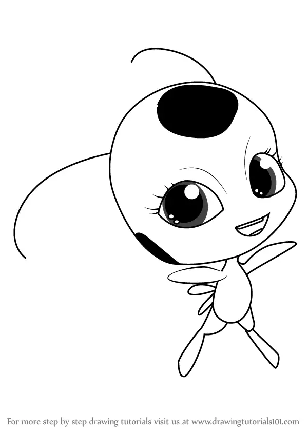 Ladybug Drawing Tutorial - How to draw Ladybug step by step