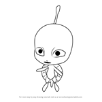 How to Draw Wayzz Kwami from Miraculous Ladybug