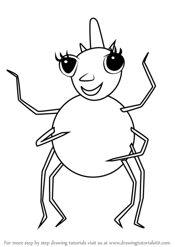 Learn How to Draw Miss Spider from Miss Spider's Sunny Patch Friends