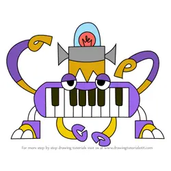How to Draw Electric Piano Mixel from Mixels