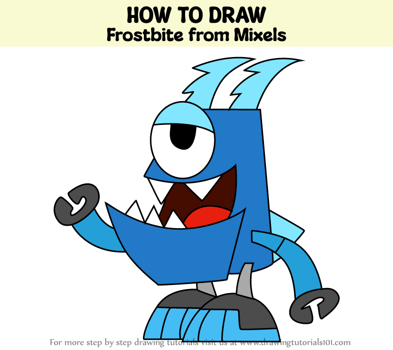 How to Draw Frostbite from Mixels (Mixels) Step by Step