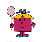 How to Draw Little Miss Birthday from Mr. Men